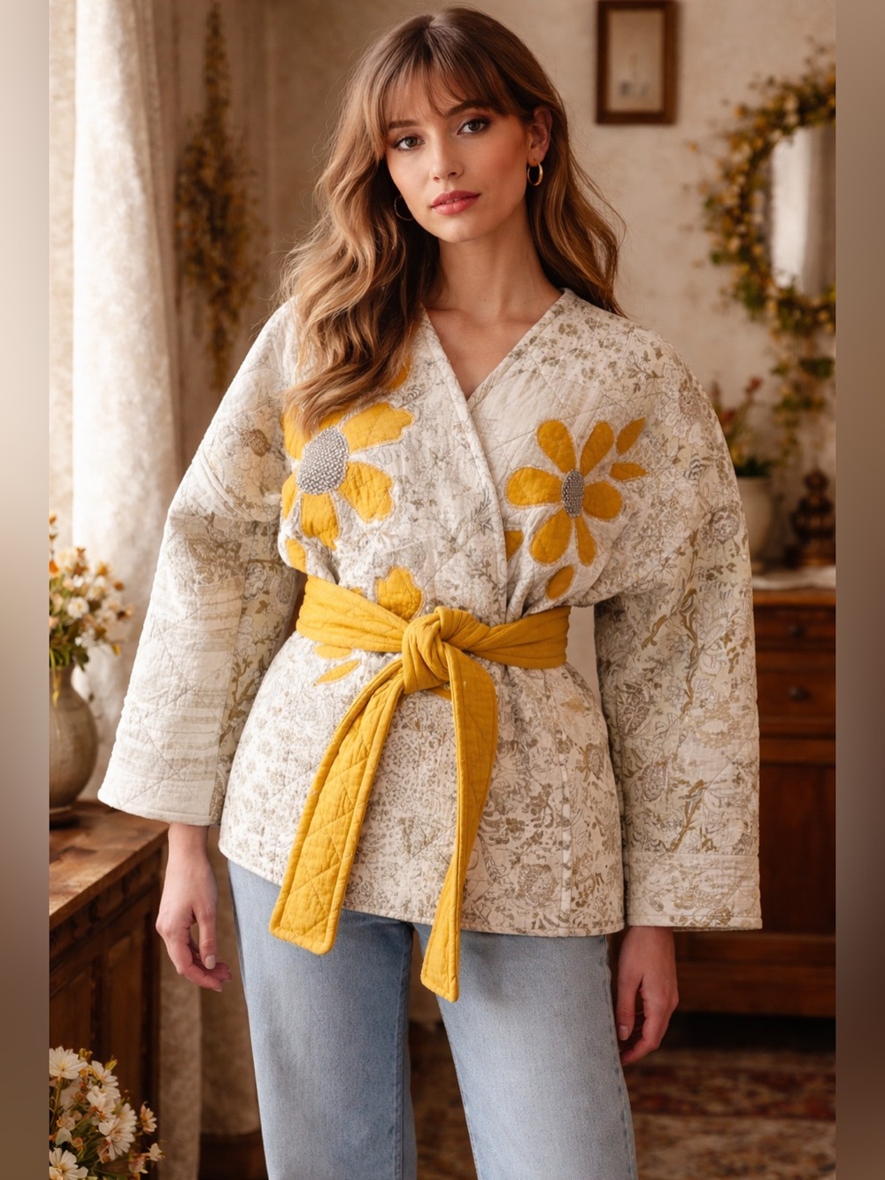 Handmade Upcycled Quilt Kimono Jacket